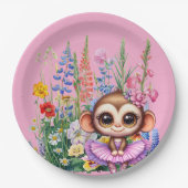Monkey Ballerina ペーパープレート (正面)
