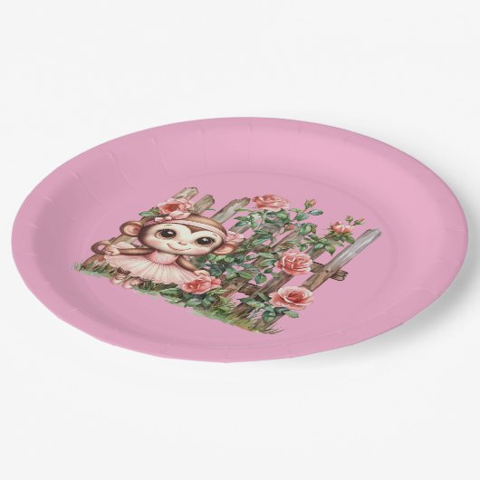 Monkey Ballerina ペーパープレート (アングル)