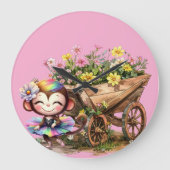 Monkey Ballerina ラージ壁時計 (正面)