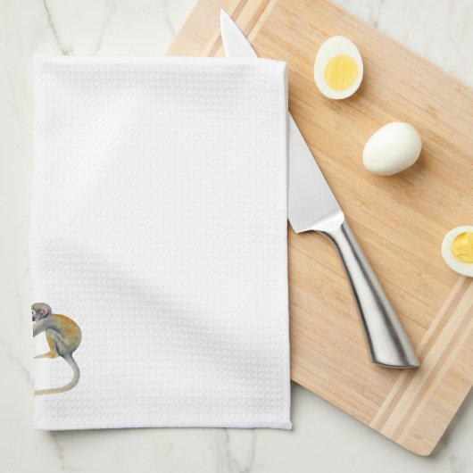 Monkey Ballon Party キッチンタオル (四つ折り)