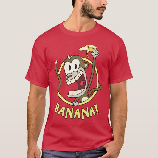 Monkey Banana funny Tシャツ (正面)