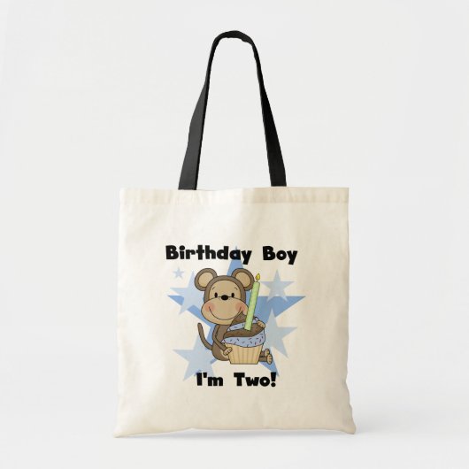 Monkey Boy 2nd誕生日Tシャツとギフト トートバッグ (正面)