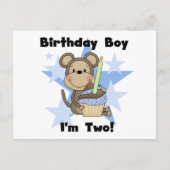 Monkey Boy 2nd誕生日Tシャツとギフト ポストカード (正面)