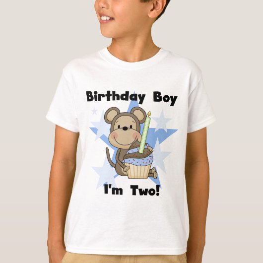 Monkey Boy 2nd誕生日Tシャツとギフト Tシャツ (正面)