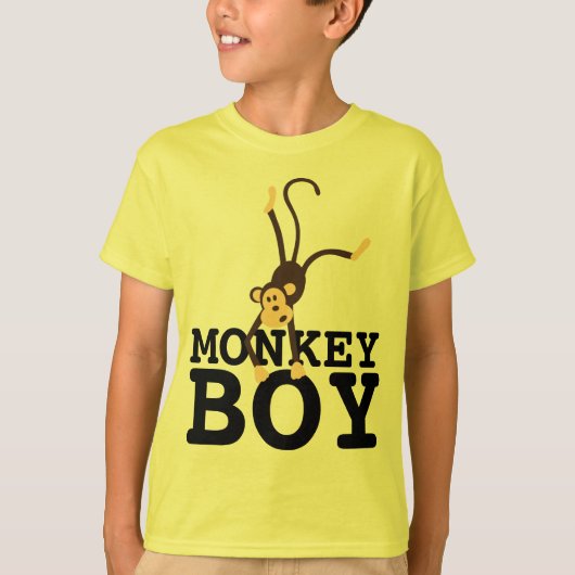 MONKEY BOY、BOYS KIDS Tおもしろいシャツ Tシャツ (正面)