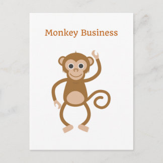 Monkey Business Cheeky Postcard Greeting Card ポストカード