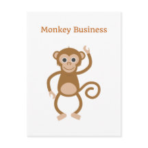 Monkey Business Cheeky Postcard Greeting Card