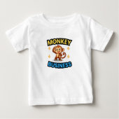 Monkey Business Funny  ベビーTシャツ (正面)