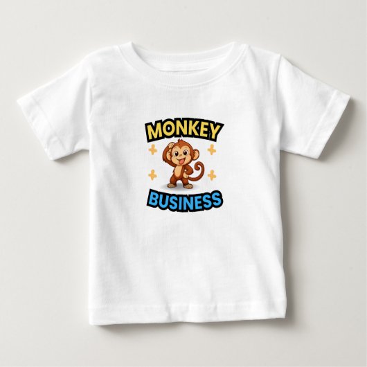 Monkey Business Funny  ベビーTシャツ (正面)
