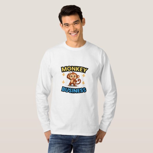 Monkey Business Funny  Tシャツ (正面フル)