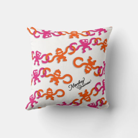 Monkey Business Pillow クッション (裏面)