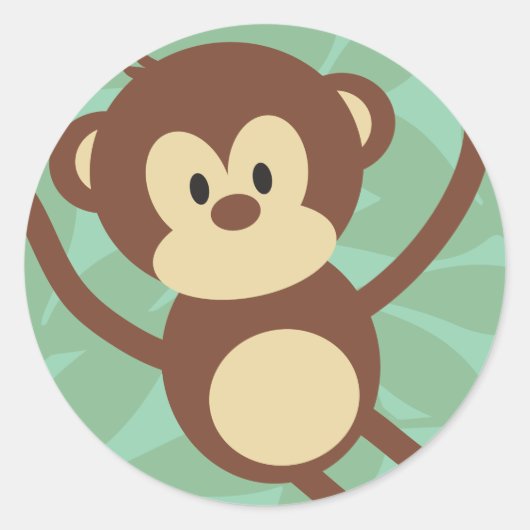 Monkey Business Round Stickers ラウンドシール (正面)