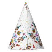 Monkey Cupcakes Happy Birthday Paper  パーティーハット (裏面)