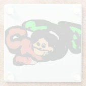 Monkey cute  ガラスコースター (裏面)