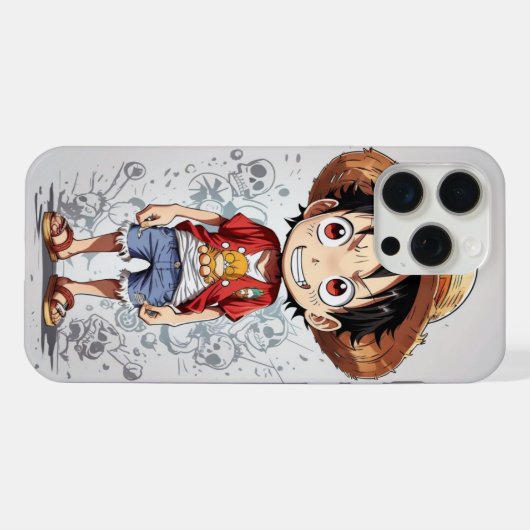 Monkey D. Luffy Chibi King iPhoneケース (裏面横)