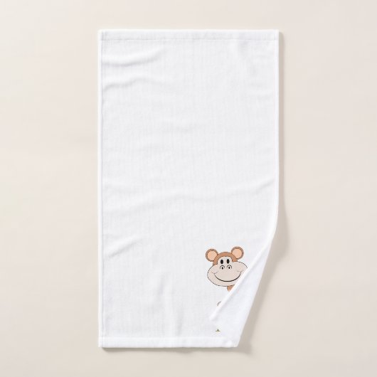 Monkey Design Monogrammed バスタオルセット (ハンドタオル)
