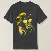 Monkey DJイエロー Tシャツ (デザイン正面)