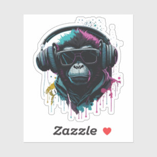 Monkey dj シール