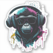 Monkey dj シール (正面)