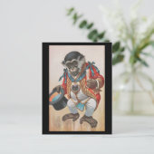 Monkey dressed up - vintage German postcard ポストカード (スタンド正面)