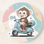 Monkey driving a scooter コースター (正面)