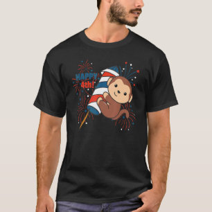 Monkey For The7月4日Fireworks Kids Tシャツ