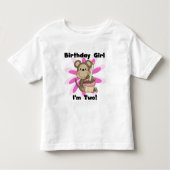 Monkey Girl 2nd誕生日Tシャツとギフト トドラーTシャツ (正面)