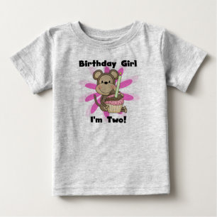 Monkey Girl 2nd誕生日Tシャツとギフト ベビーTシャツ