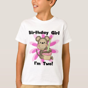 Monkey Girl 2nd誕生日Tシャツとギフト Tシャツ