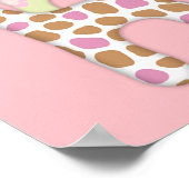 MONKEY Girl Jungle Baby Shower Banner JJ ポスター (角)