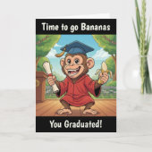 Monkey Graduation Card カード (正面)