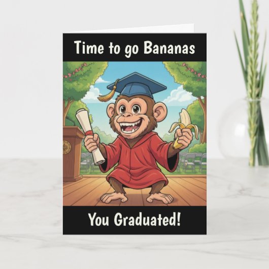 Monkey Graduation Card カード (正面)