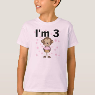 Monkey I'm 3誕生日Tシャツ&ギフト Tシャツ