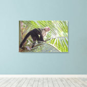 Monkey in Bamboo Jungleの写真 キャンバスプリント (インサイチュ (ウッドフロア))