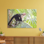 Monkey in Bamboo Jungleの写真 キャンバスプリント (インサイチュ (リビング))