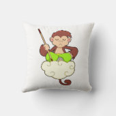 Monkey in Cross Leged on Clouds クッション (裏面)