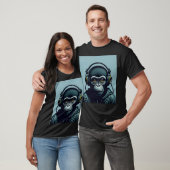 Monkey in Headphone Tシャツ (ユニセックス)