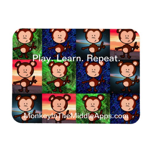 Monkey in the Middle Appsマグネット マグネット (横)