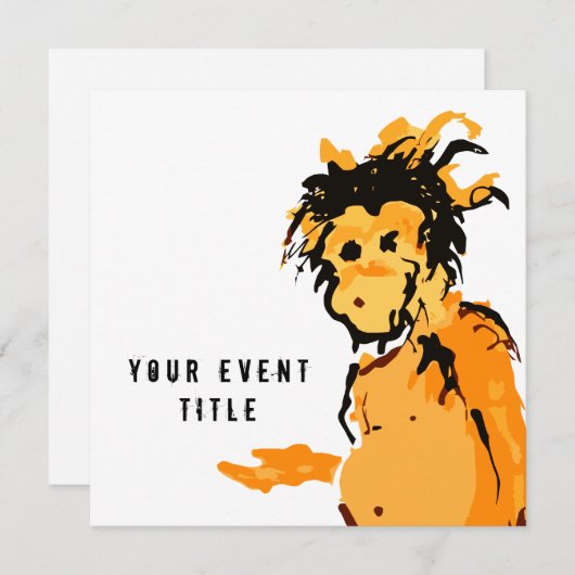 monkey ink 招待状 (正面/裏面)