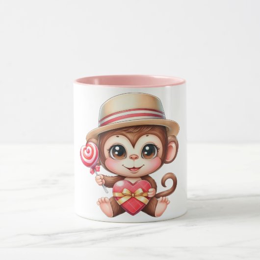 Monkey love Mug マグカップ (中央)