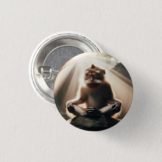 Monkey Monk Button 缶バッジ (正面&裏面)