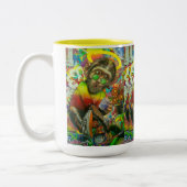 monkey mug ツートーンマグカップ (左)