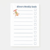 Monkey on a Trapeze Kid Weekly Goals Notes ポストイット (正面)