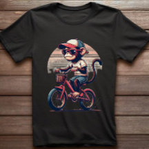 Monkey on Bicycle Tシャツ