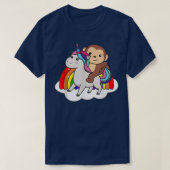 Monkey On Unicorn Rainbow Animals Sweet Monkey Uni Tシャツ (デザイン正面)