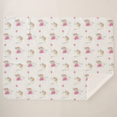 Monkey Party Birthday Cadeaupapier II シェルパブランケット (正面(横))