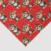 Monkey Pattern Design Red 薄葉紙 (詳細)