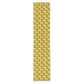 Monkey Pattern Design Yellow  ショートテーブルランナー (正面)