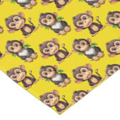 Monkey Pattern Design Yellow  ショートテーブルランナー (コーナー)