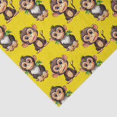 Monkey Pattern Design Yellow  薄葉紙 (詳細)